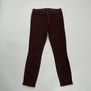 Paige Hoxten Ankle Jeans size 28 Petite Brown Metallic Color